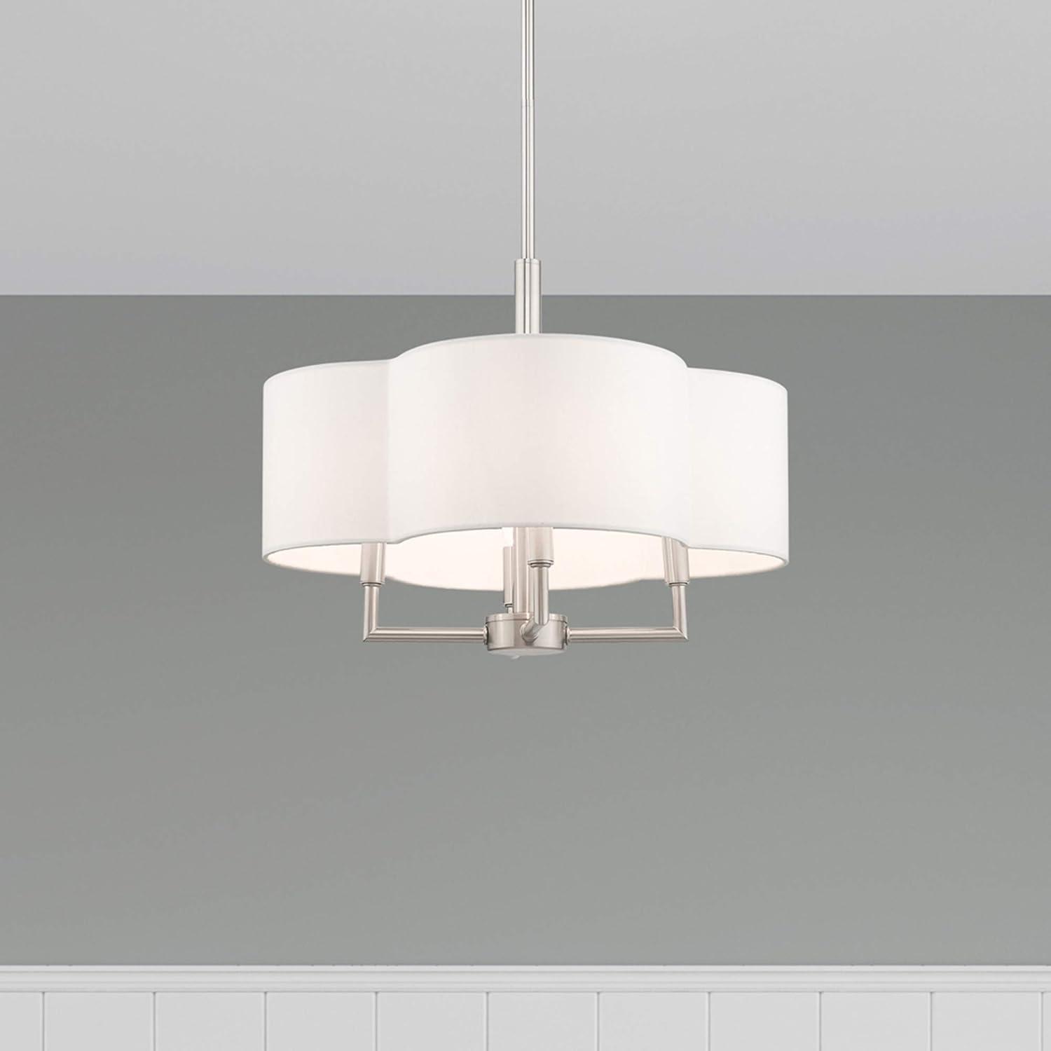 Livex Lighting Chelsea 4 - Light Chandelier in  Brushed Nickel