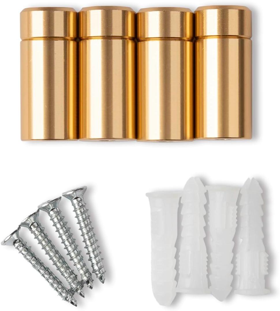 Wexel Art 1-Inch Standard Wall Mounts Grade Acrylic Floating Frames, Silver (Pack Of 4)