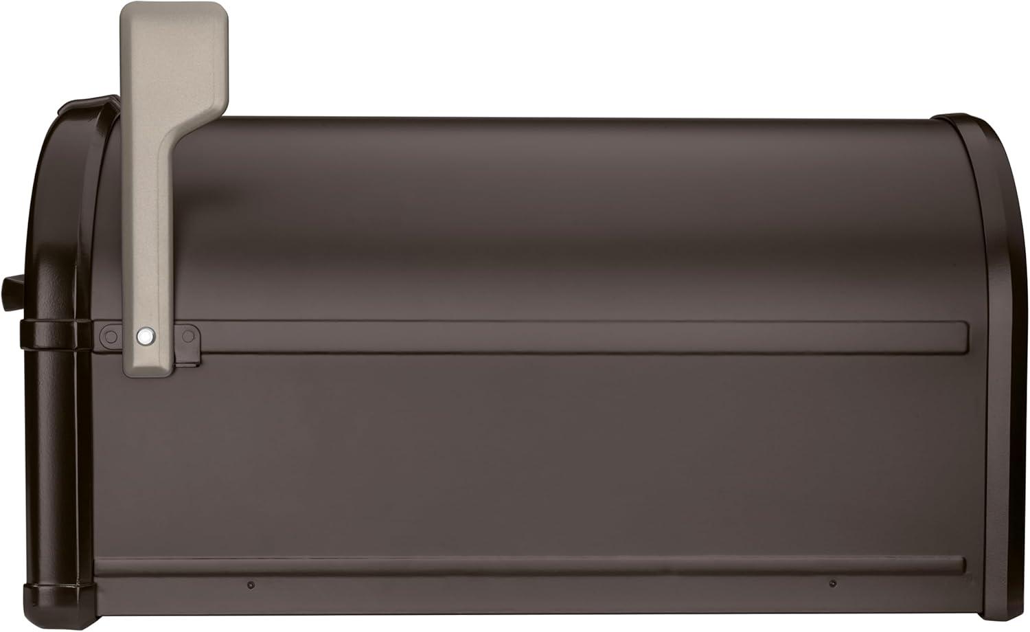 Architectural Mailboxes  Hillsborough Post Mount Mailbox - Rubbed Bronze - Large