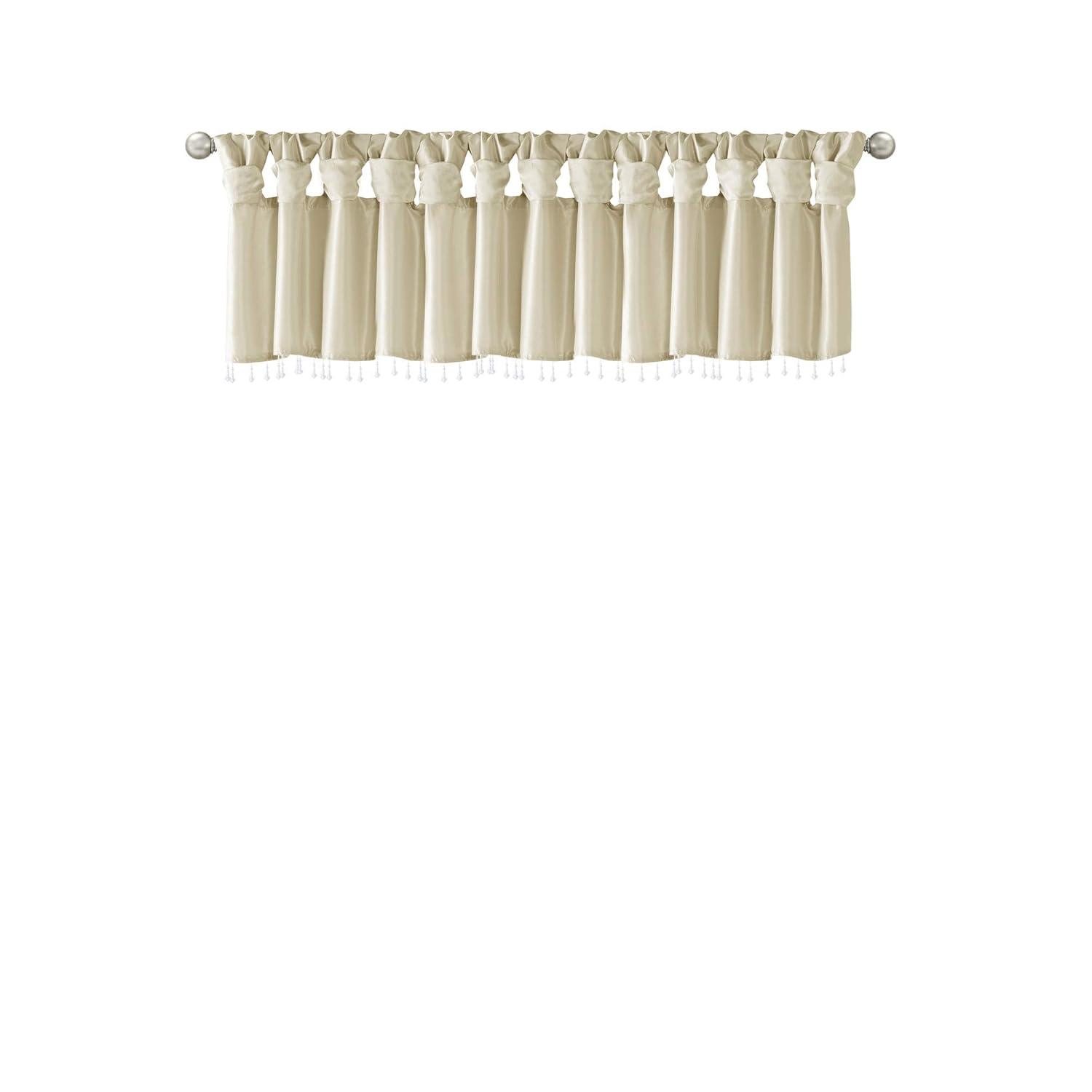 Emilia Lightweight Faux Silk Valance with Beads