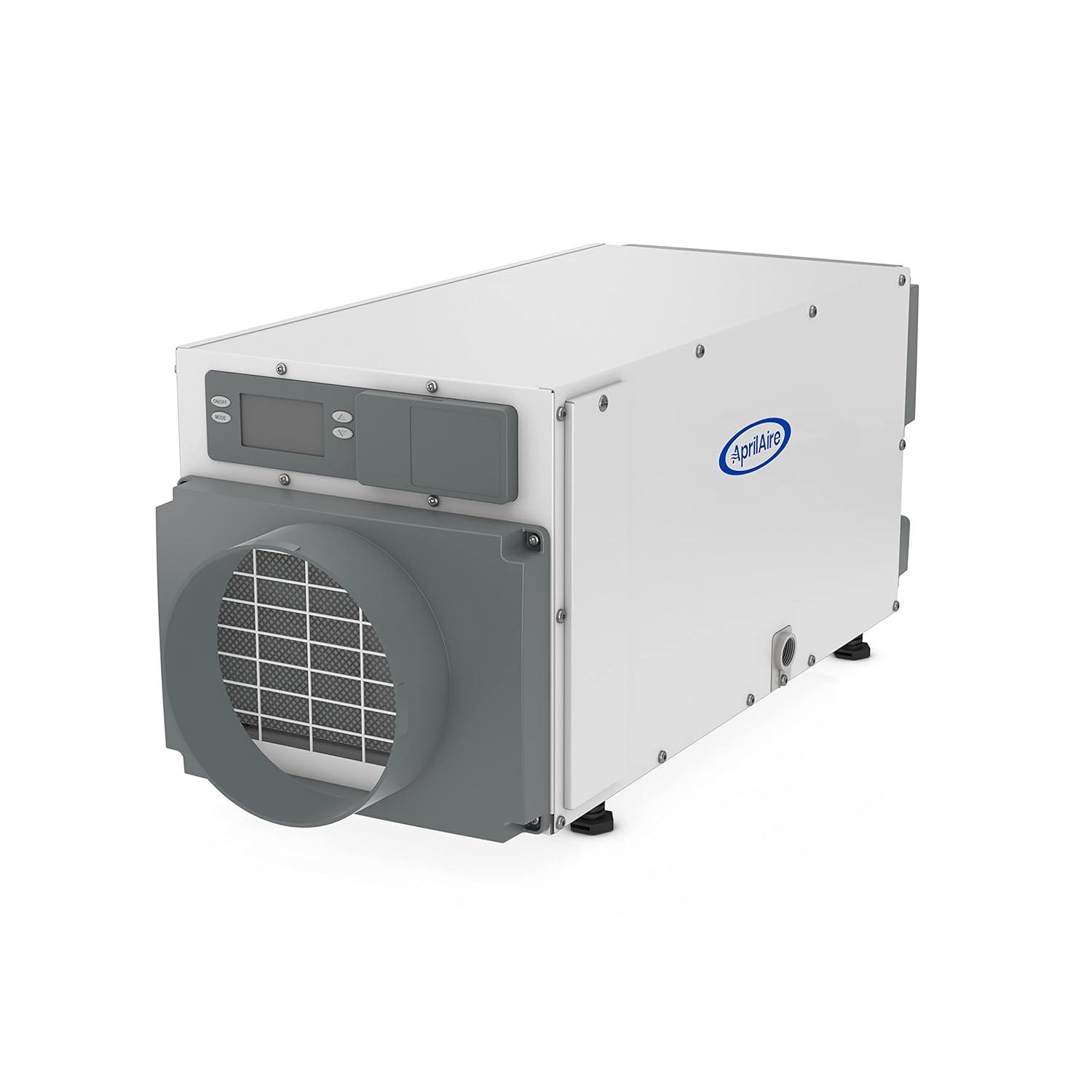 Compact White and Gray Commercial Whole House Dehumidifier