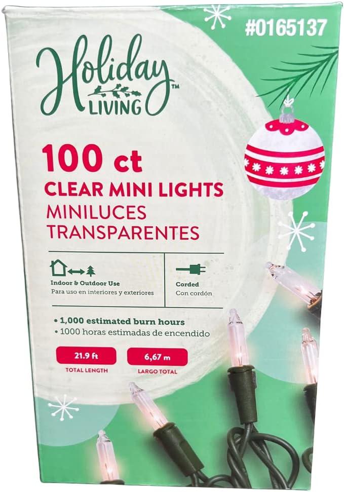 100-Count Clear Mini Incandescent Christmas String Lights