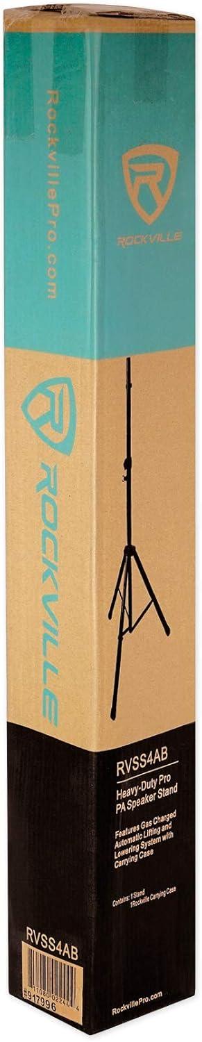 Rockville DJ PA Tripod Speaker Stand+Bag Hydraulic Auto Lift & Lowering RVSS4AB