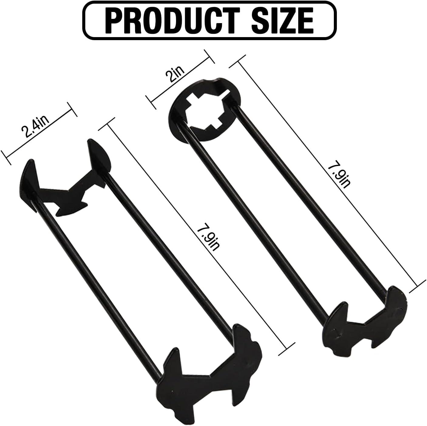 2pcs Basin Wrench Multifunctional Sink Wrench 7 Sizes Faucet Tool Four-jaw Hex Spanner Universal Plumbers Tool for Tight Spaces Kitchen Bathroom Home