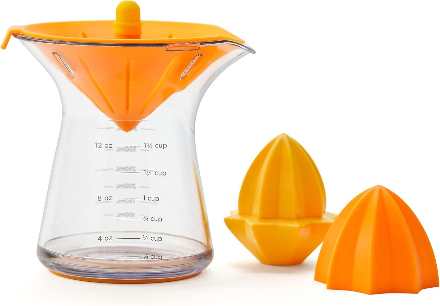 Manual Orange and Lemon Citrus Juicer with Glass Carafe