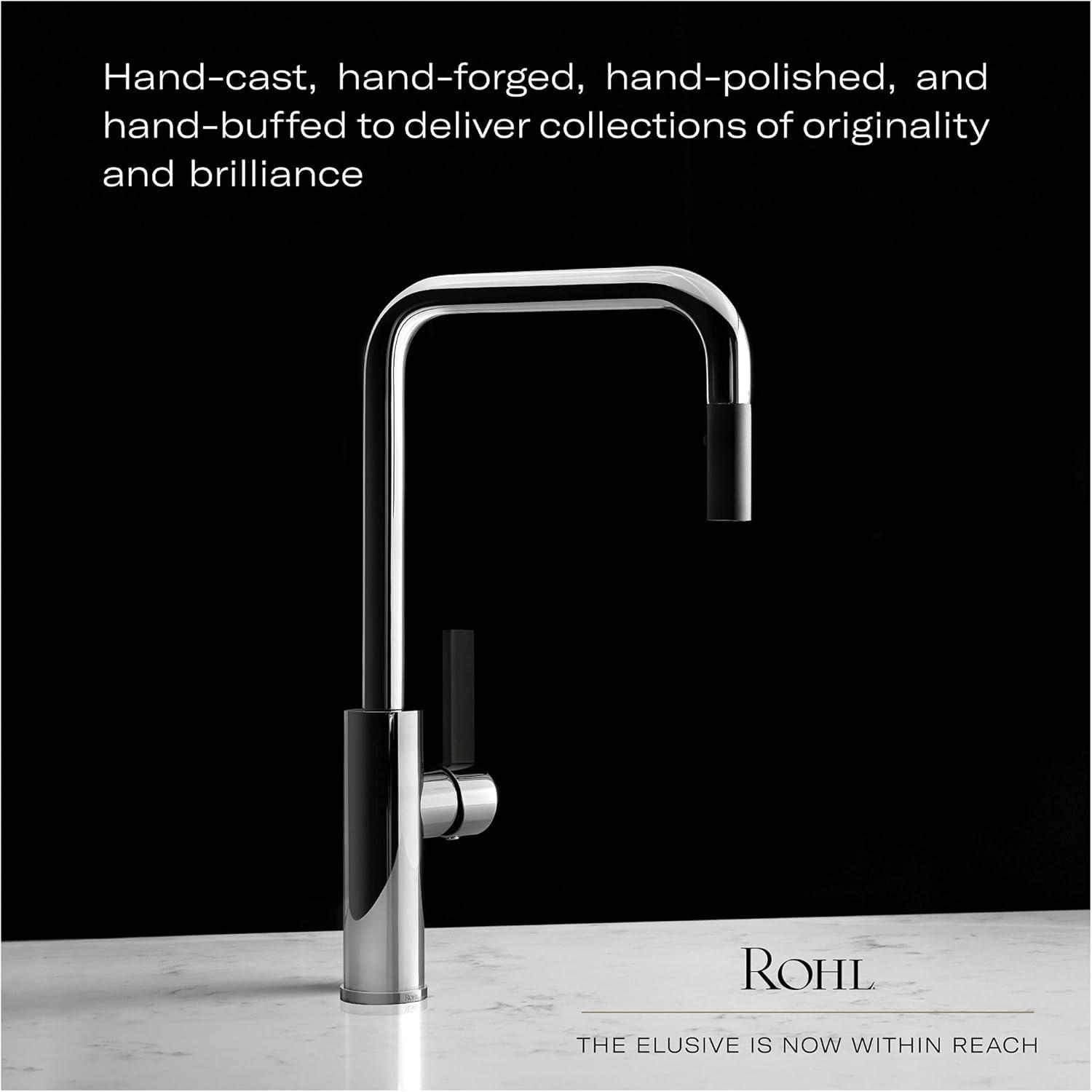 Classic Italian Brass Pull-Down Kitchen Faucet with Nickel Finish