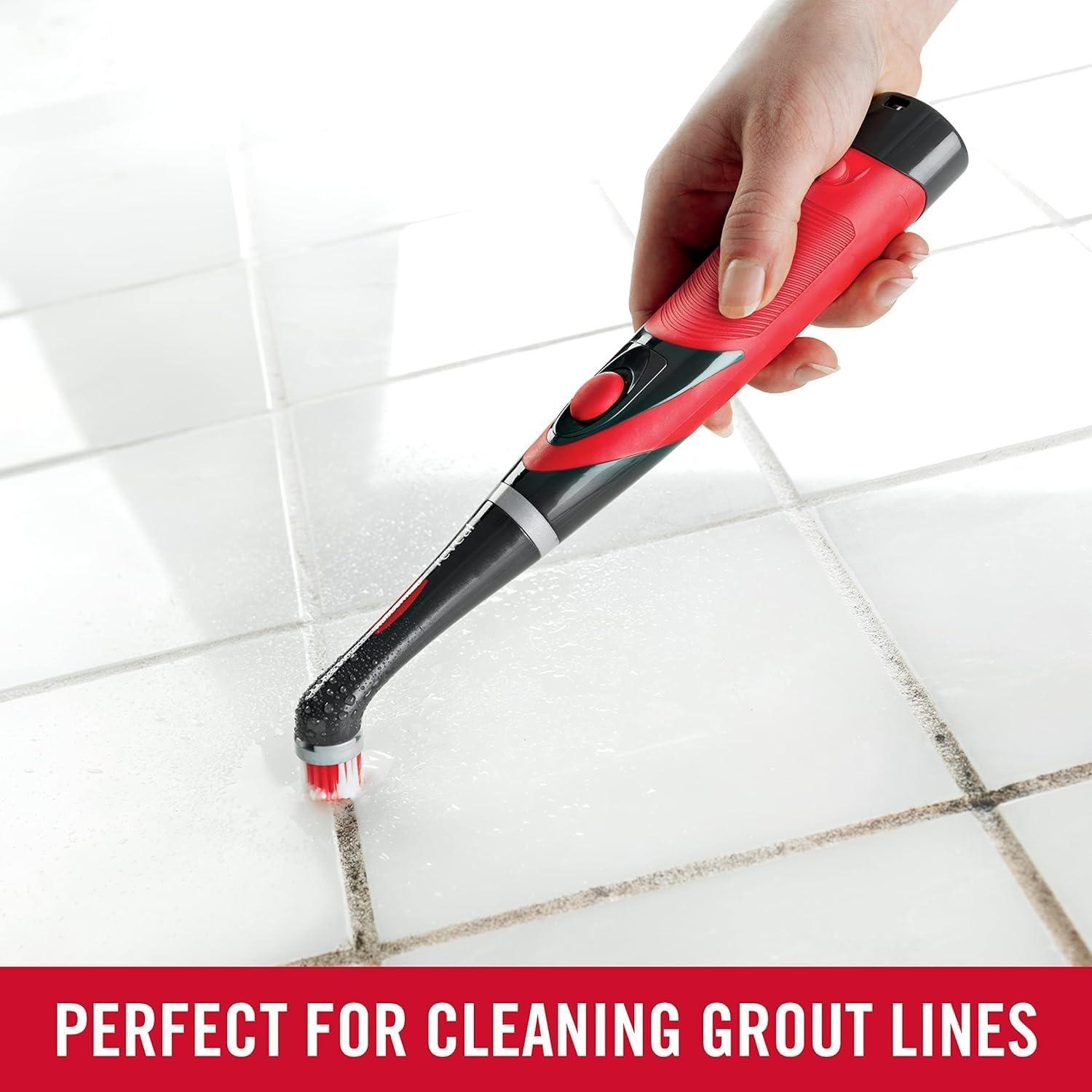 Rubbermaid Power Scrubber with 1 All-Purpose Scrubbing Head and 1 Grout Scrubbing Head