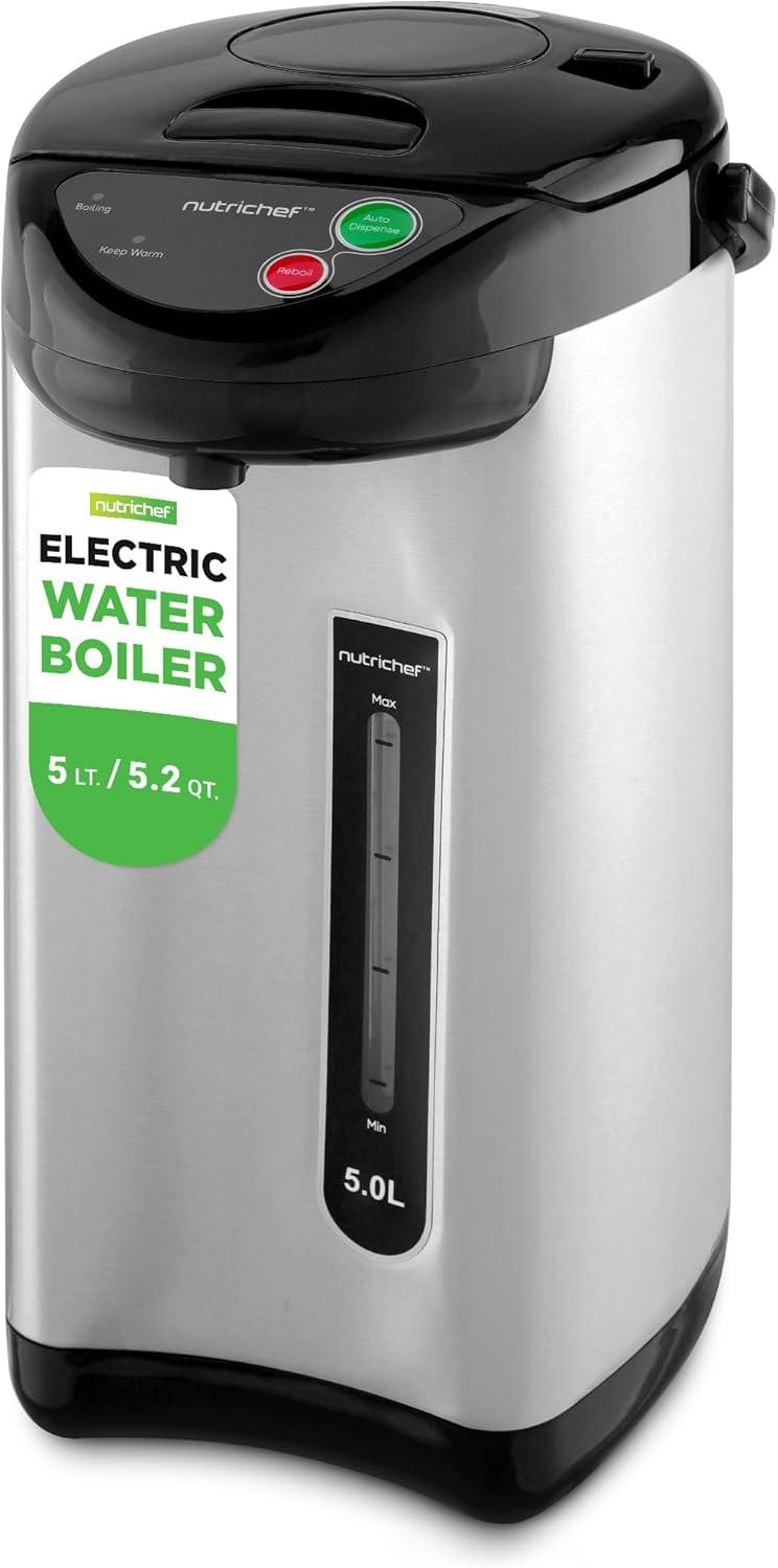 NutriChef 5 Qt Stainless Steel Electric Water Boiler & Warmer, PKWK63