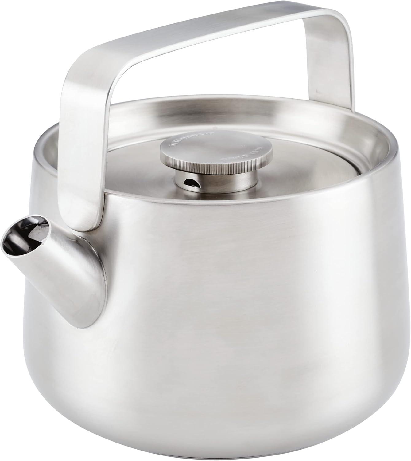 1.9 Quart Silver Stainless Steel Whistling Kettle