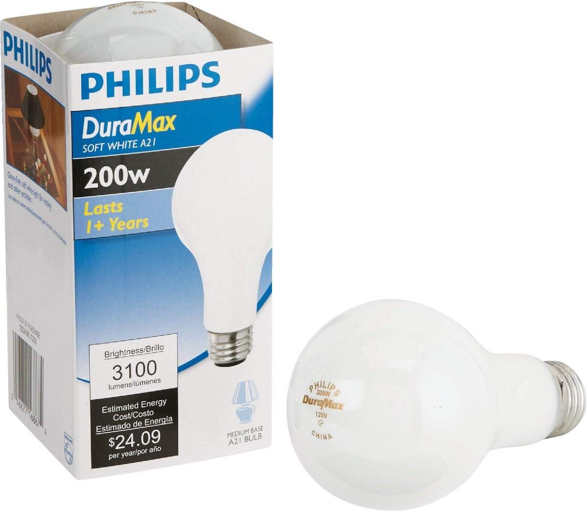 200-Watt Soft White A21 Incandescent Bulb