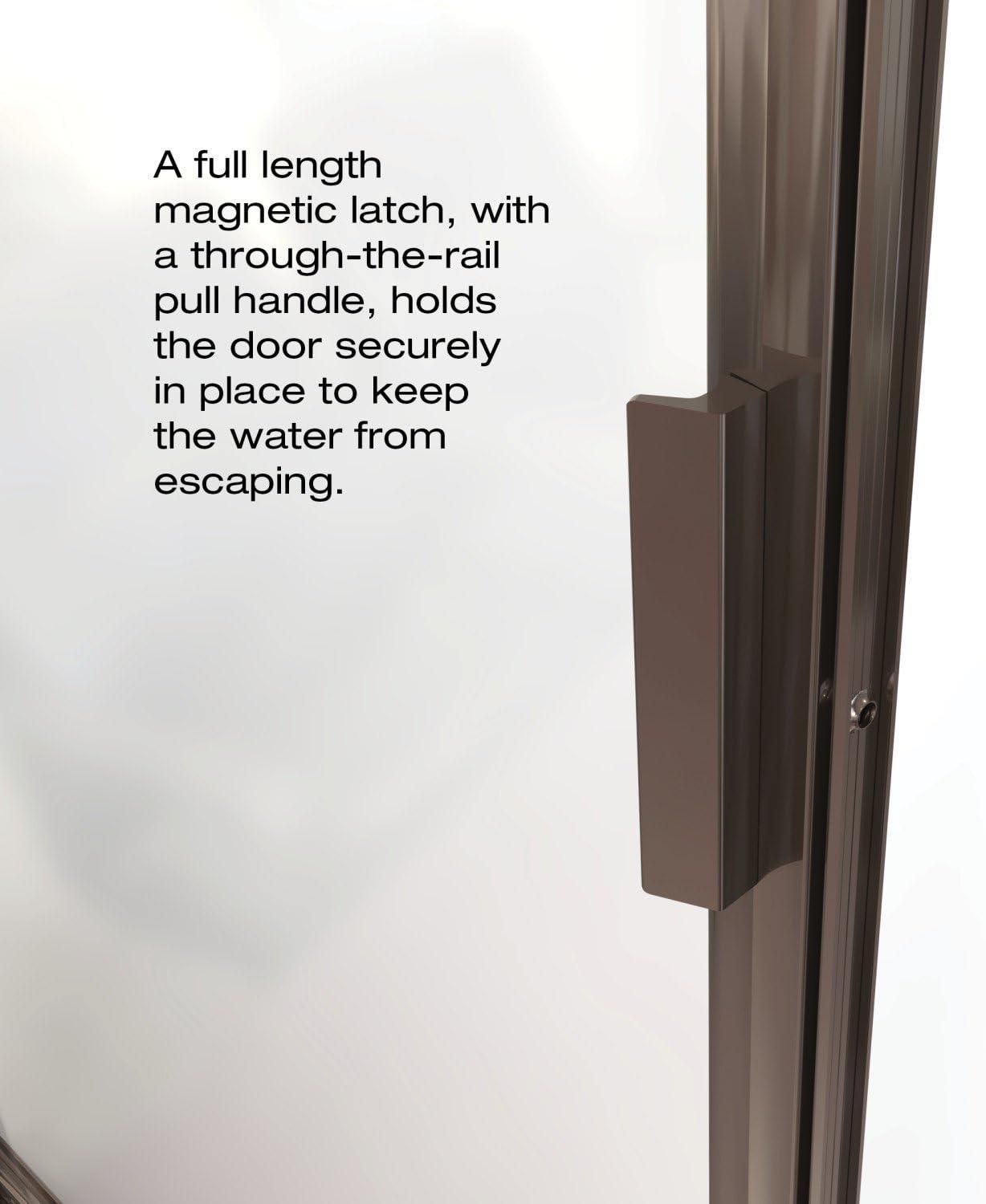 Deluxe 57.625'' W 68.625'' H Framed Neo-angle Reversible Shower Enclosure