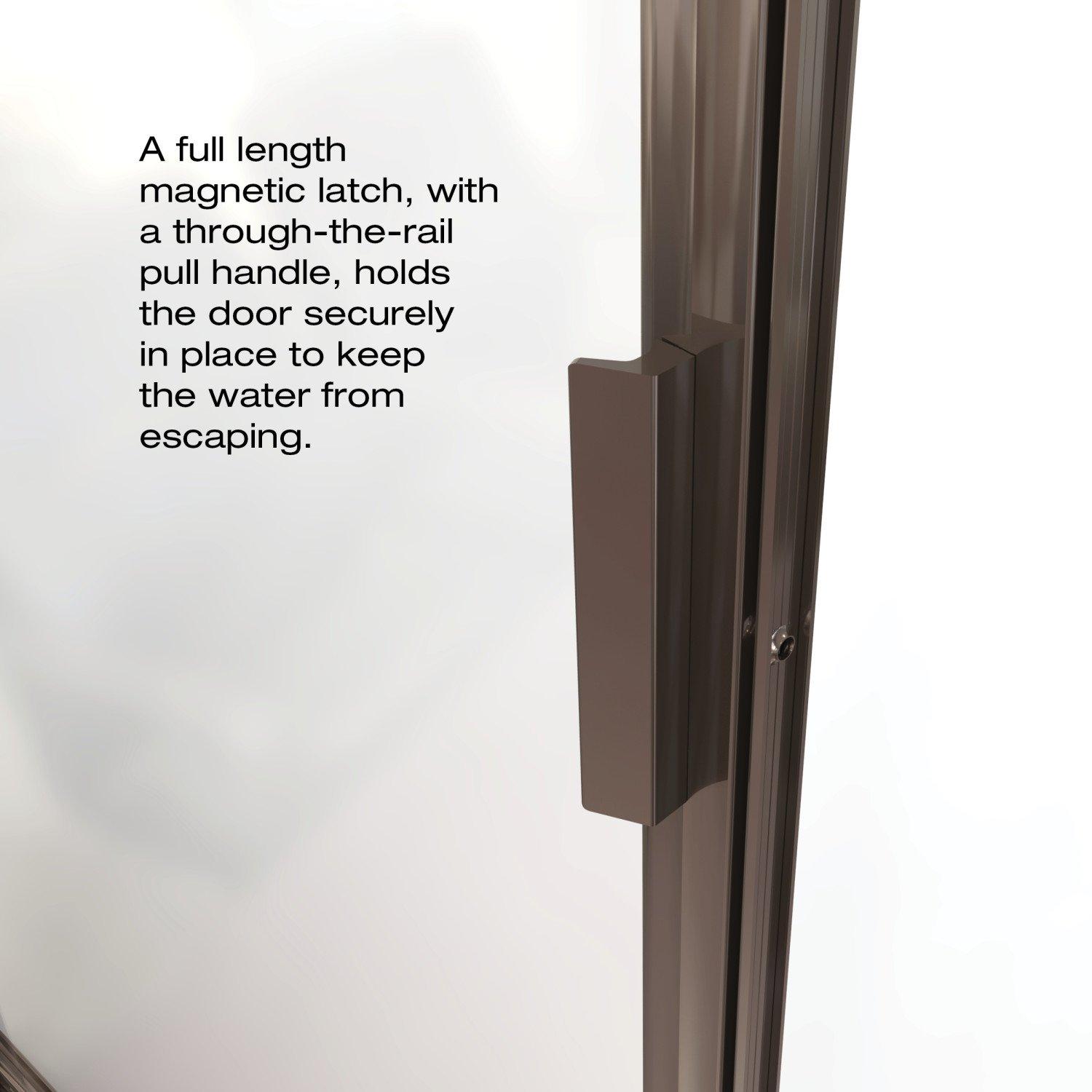 Deluxe 57.625'' W 68.625'' H Framed Neo-angle Reversible Shower Enclosure