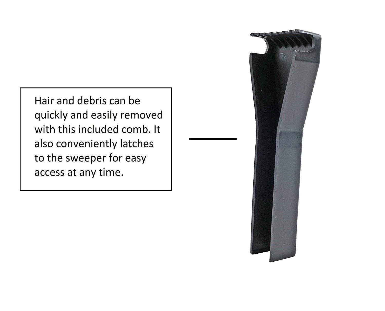 Black Metal Electrostatic Carpet and Floor Sweeper