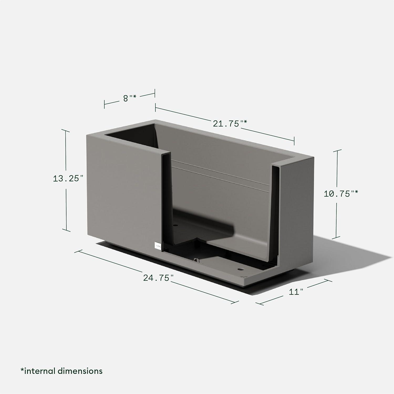 Gray 25" Recycled Plastic Long Box Planter