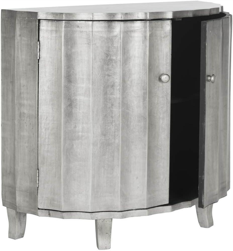 Rutherford Demilune Cabinet - AMH1516 - Silver - Safavieh Couture