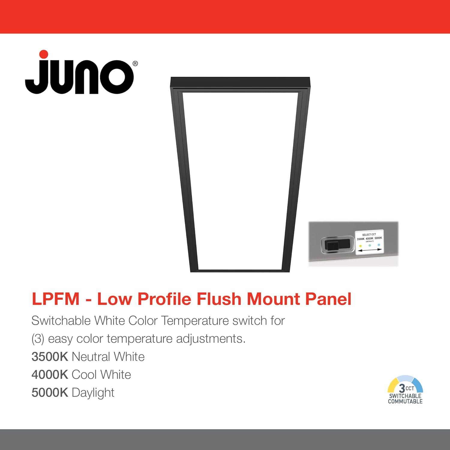 Juno Lighting Lpfm 1X4 40L Sww7 120 Td Dcmk Wbt 48" Wide Switchable Color Temperature Led