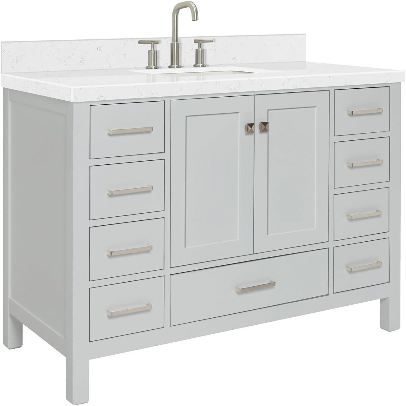 Ariel A049s-Bc Cambridge 48" Single Free Standing Vanity Cabinet Only - Grey