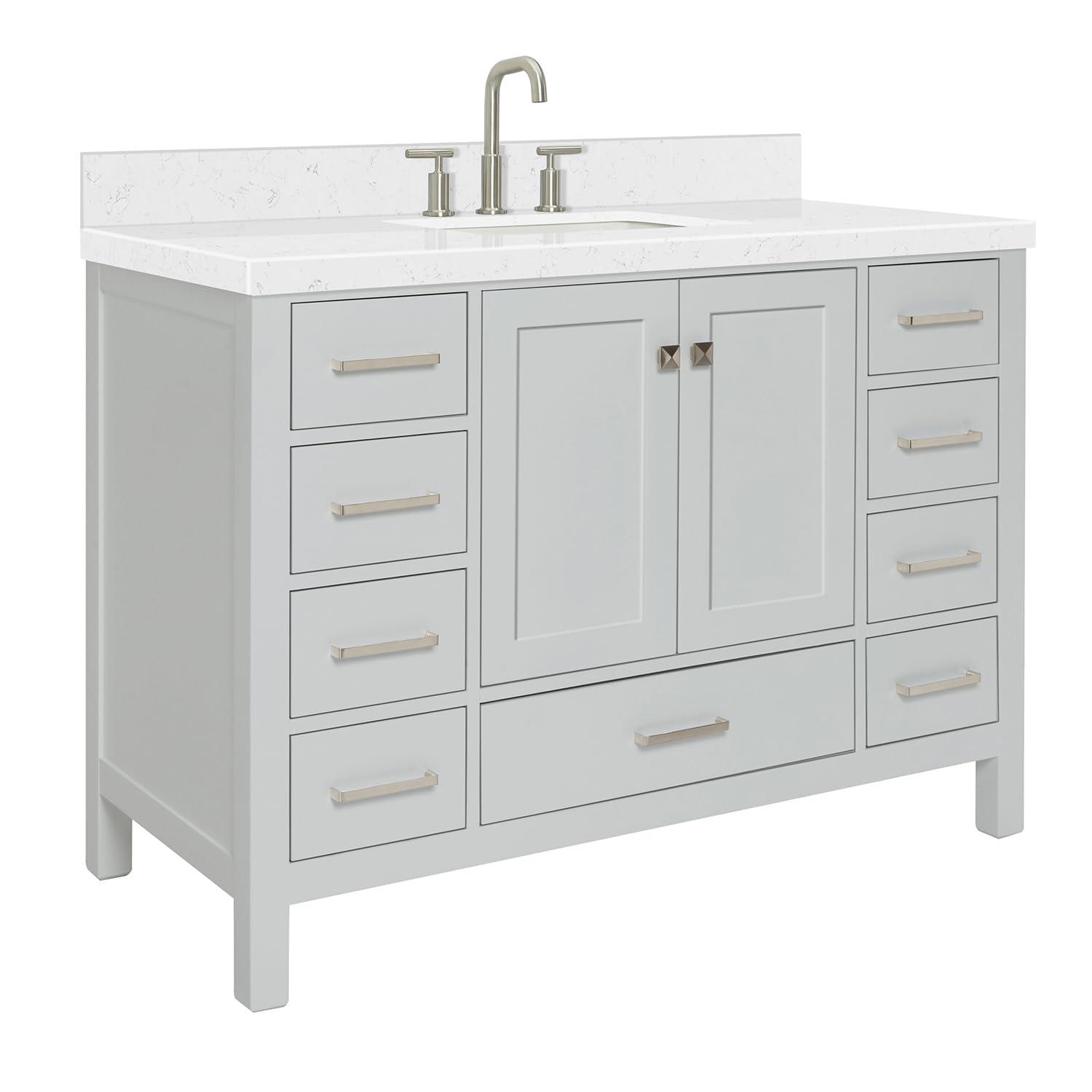 Ariel A049s-Bc Cambridge 48" Single Free Standing Vanity Cabinet Only - Grey
