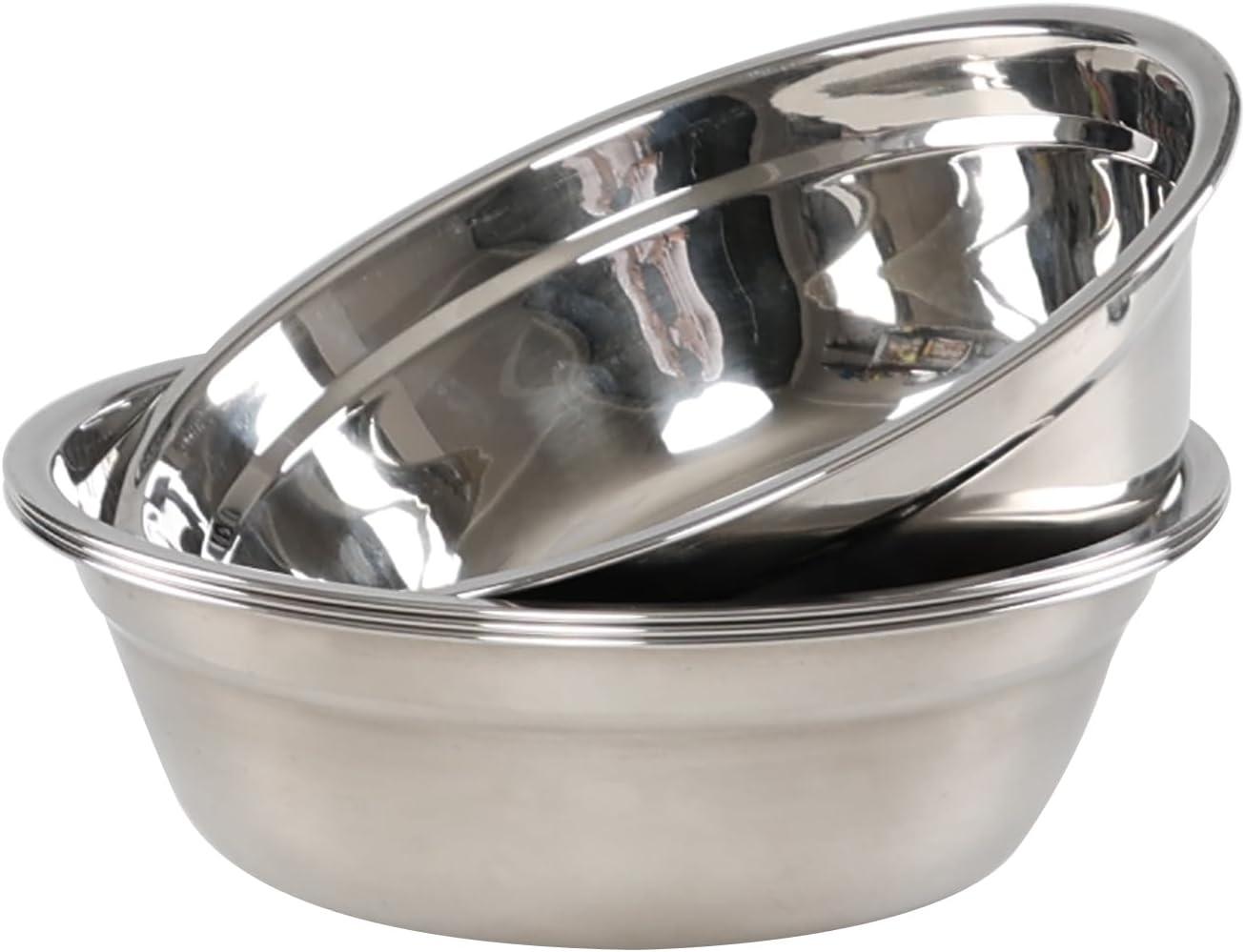 7.55" Stainless Steel Mixing and Serving Bowl Set