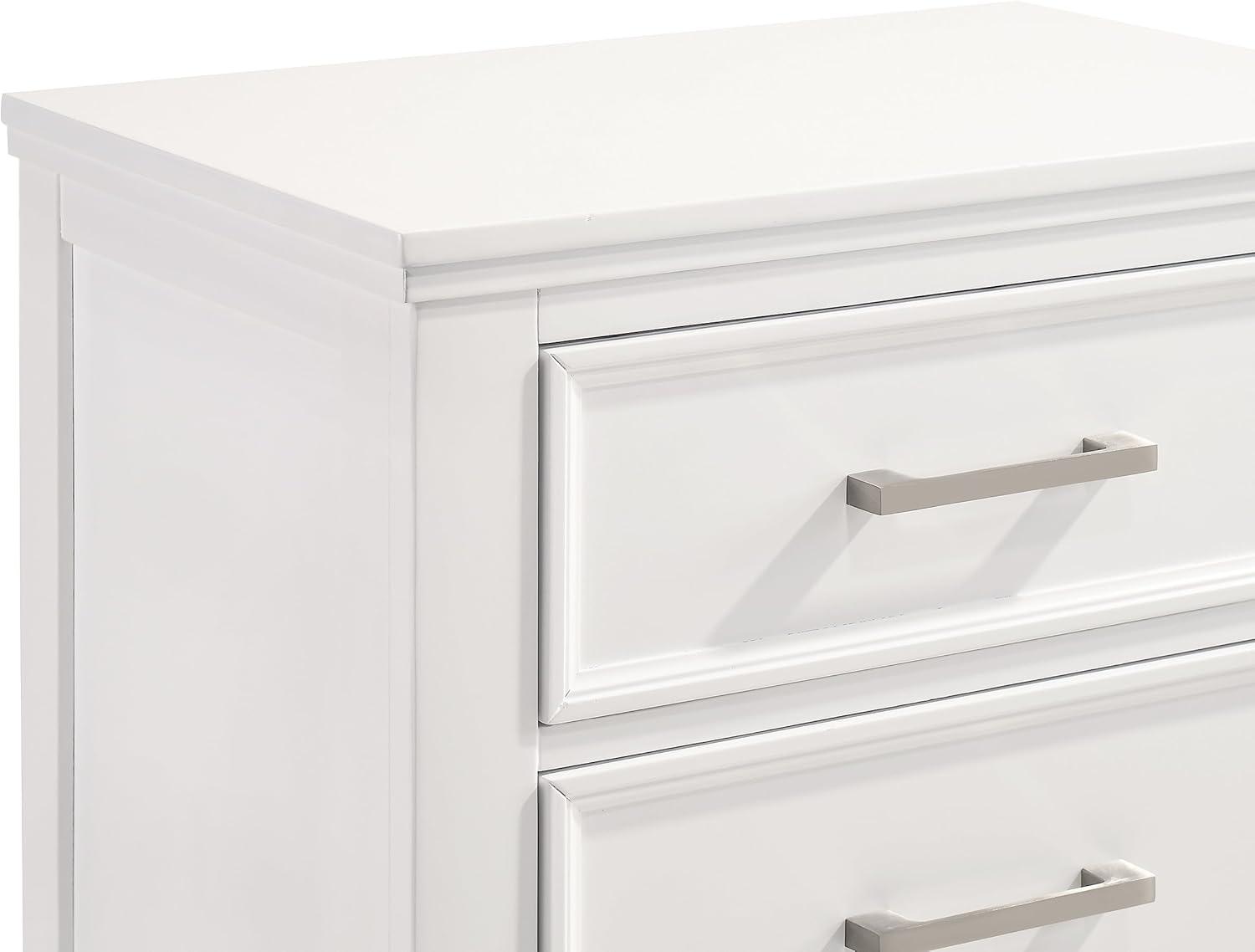 New Classic Furniture Andover Wood Nightstand with 2 Drawers in White