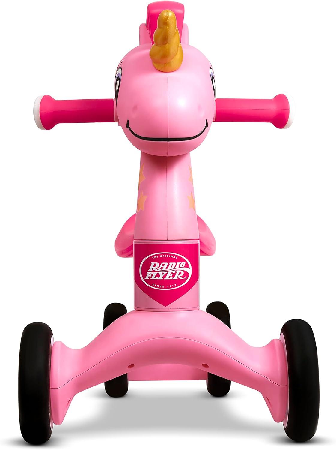 Radio Flyer, Lil' Racers: Sparkle the Unicorn Ride-on for Girls and Boys