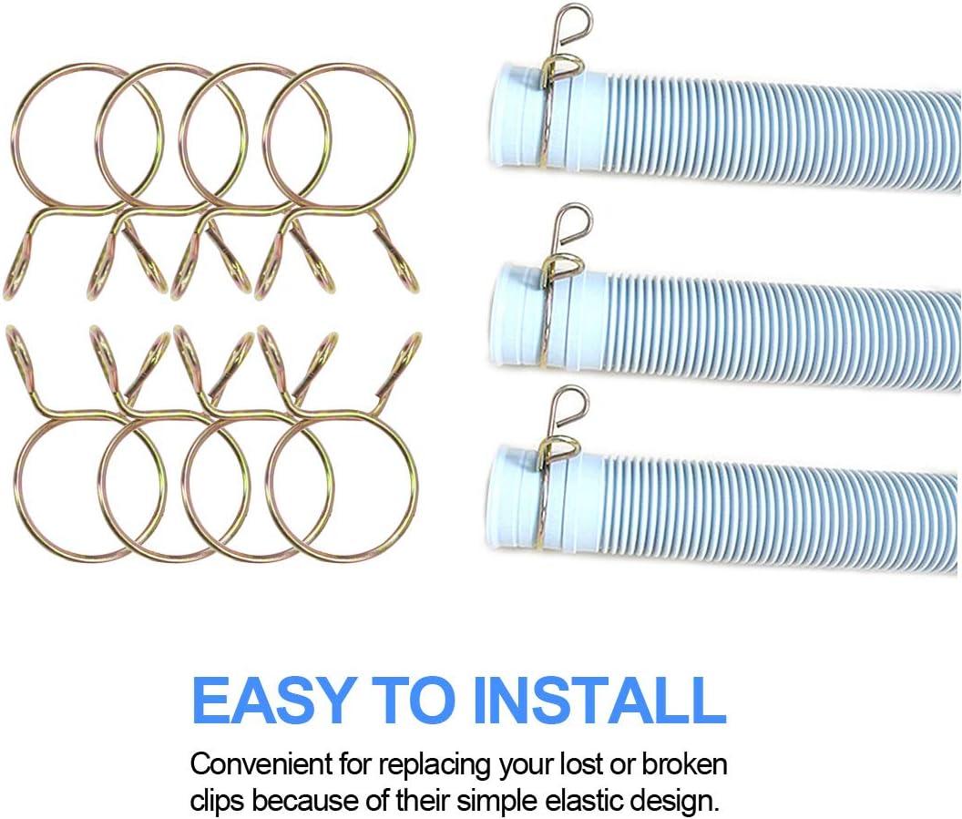 Glarks 290Pcs Fuel Line Hose Water Pipe Air Tubing Spring Clips Clamps Assortment Kit - Size 5-13MM