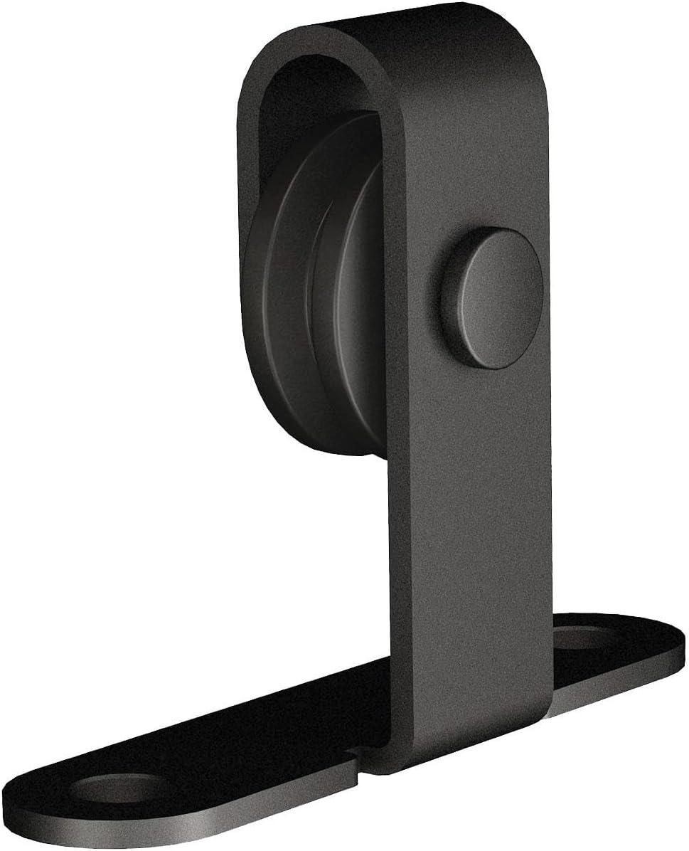 Architectural Products 60" Mini Barn Door Hardware Kits for Double Cabinet Doors Top Mount Design in Matte Black FSDH-TOPMT-BK-5-DD trimmable Down to 55" No TV Stand