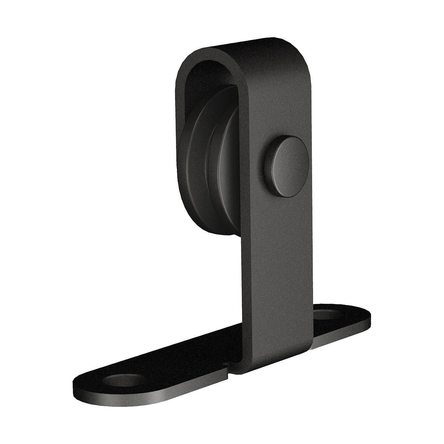 Architectural Products 60" Mini Barn Door Hardware Kits for Double Cabinet Doors Top Mount Design in Matte Black FSDH-TOPMT-BK-5-DD trimmable Down to 55" No TV Stand