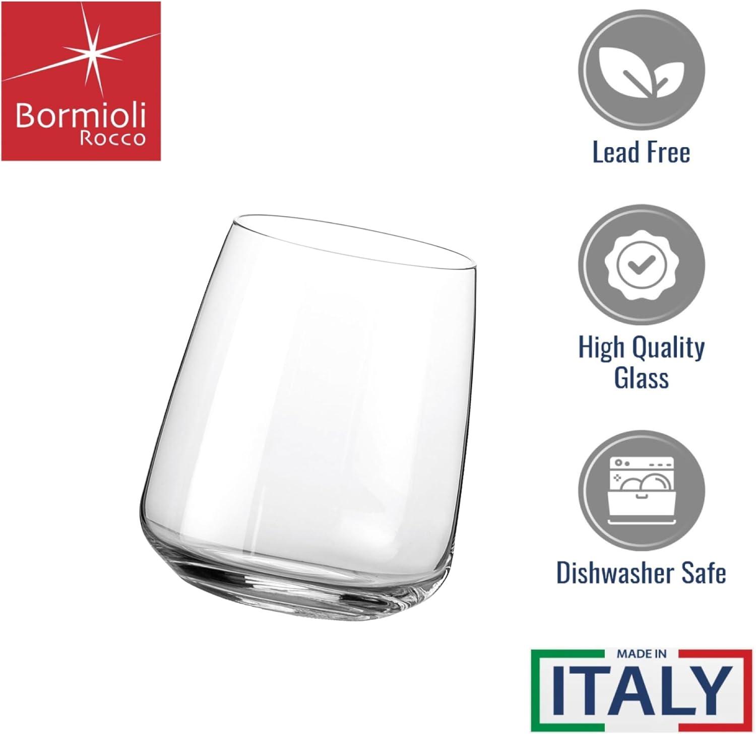 Bormioli Rocco Planeo Stemless Wine Glass - Set of 4