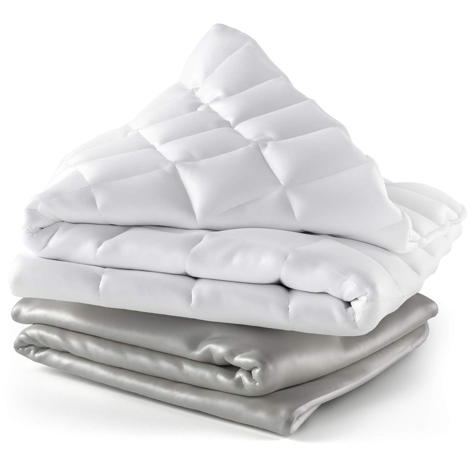 Cosy House Collection Adult Weighted Blanket - 100% Rayon Derived from Bamboo Removable Cover