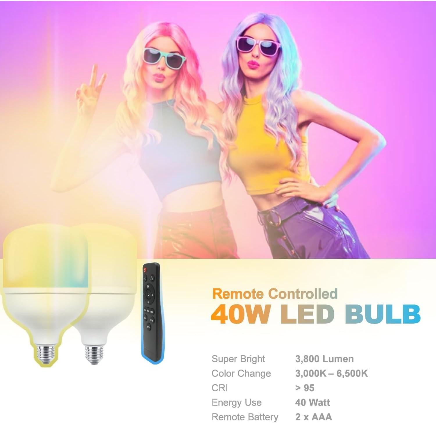 LimoStudio [2 Pack] LED Remote Control, 27 inch Octagon Diameter Softbox Continuous Lighting Kit, 3000K-6500K Adjustable Color Temperature, 7600 Lumen, 95>CRI, Soft Box Light Diffuser, AGG3039