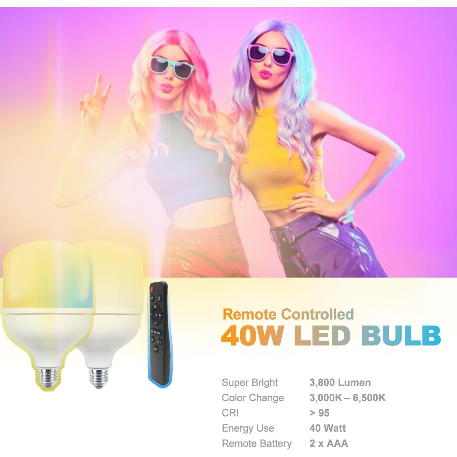 LimoStudio [2 Pack] LED Remote Control, 27 inch Octagon Diameter Softbox Continuous Lighting Kit, 3000K-6500K Adjustable Color Temperature, 7600 Lumen, 95>CRI, Soft Box Light Diffuser, AGG3039