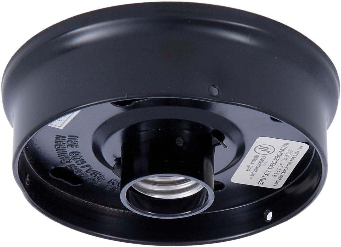 Black Satin Nickel 4-Inch Wired Flush Mount Ceiling Fixture