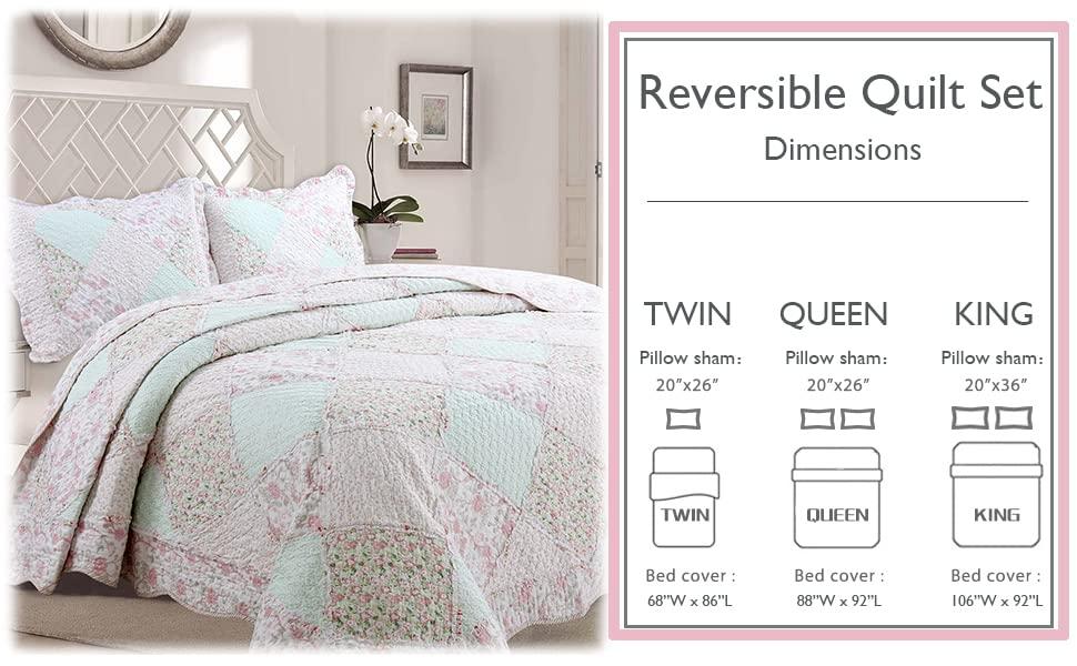 Cozy Line Home Fashion Cotton Patchwork Quilt Set