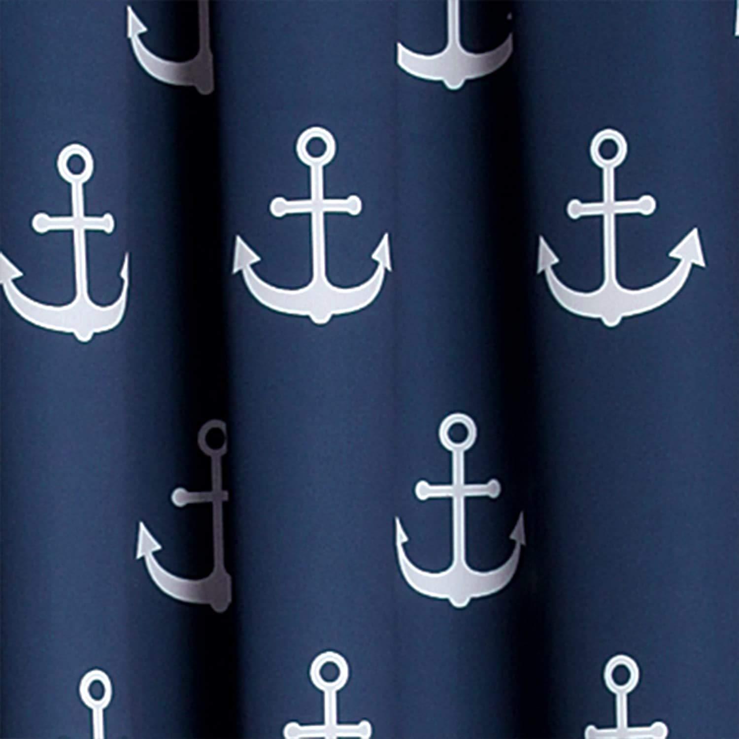 Lush Decor Anchor Polyester Room Darkening Curtain Pair (Set of 2)