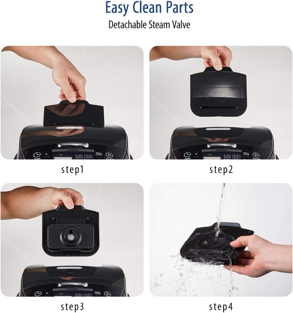Comfee Multi-Function 10-Cup Electric Rice Cooker, Black - 11 Digital Cooking Programs