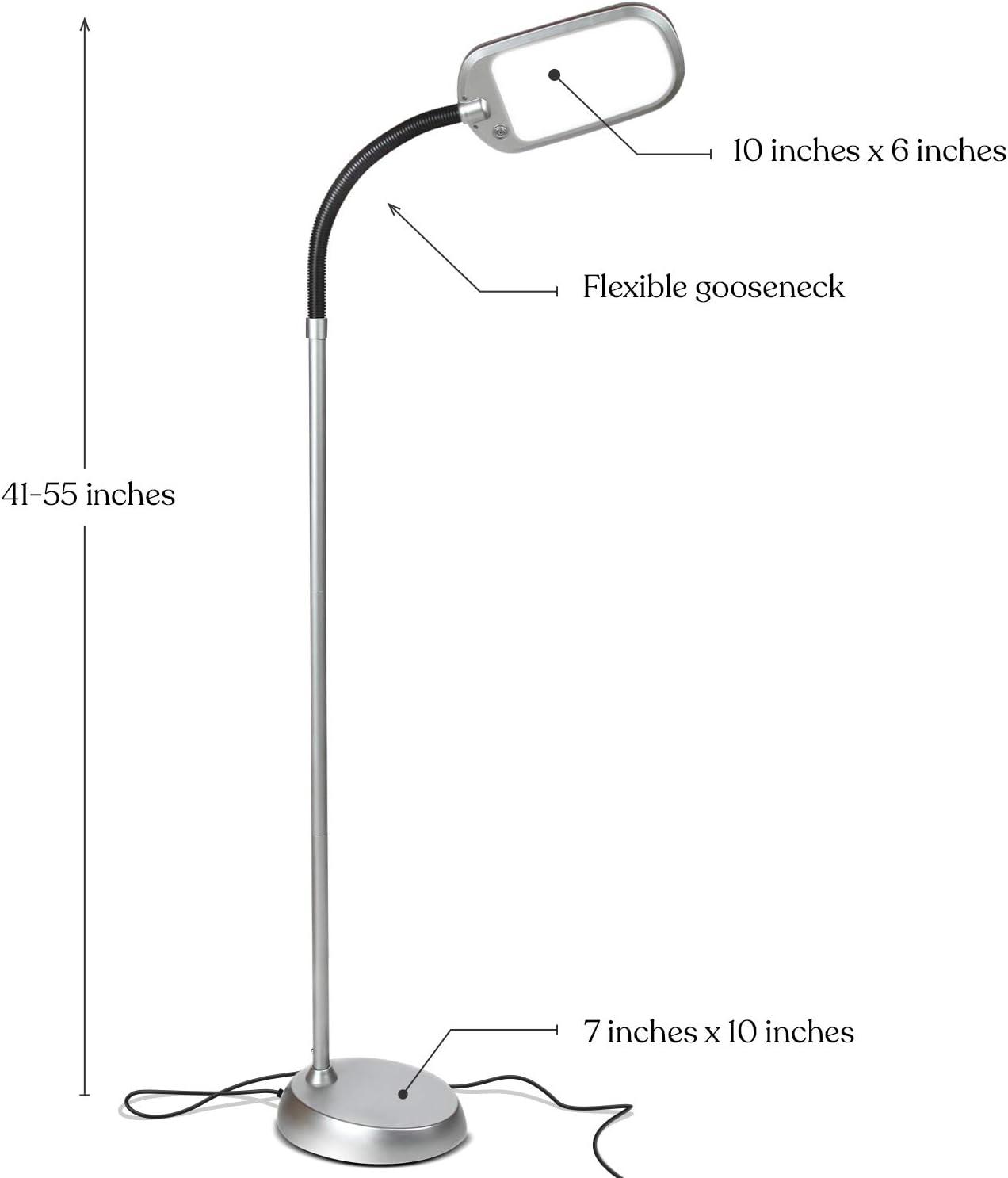 Litespan Slim 55 in. Industrial 1-Light Dimmable LED Floor Lamp