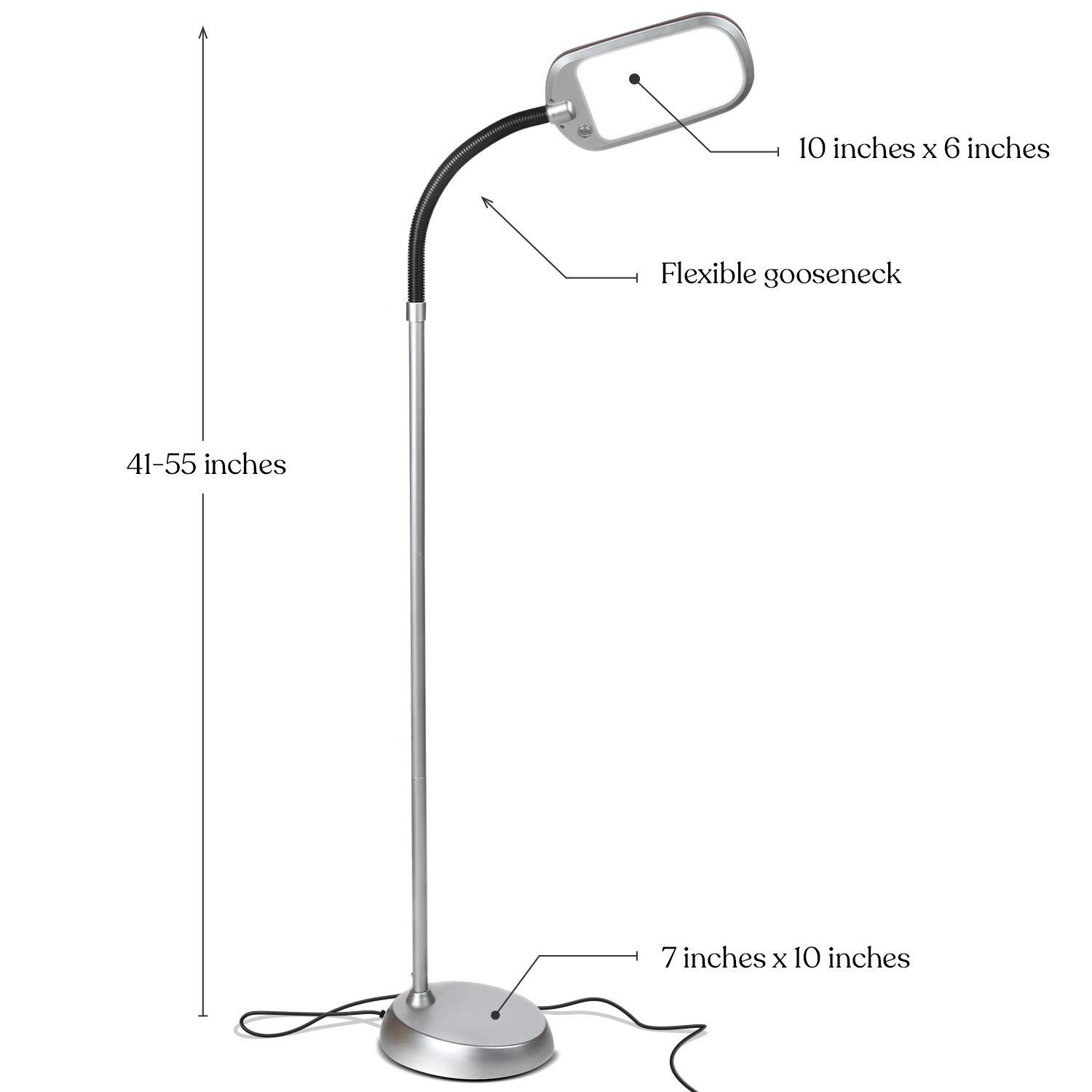 Brightech Litespan Slim 55 in. Industrial Dimmable LED Directional Task Floor Lamp