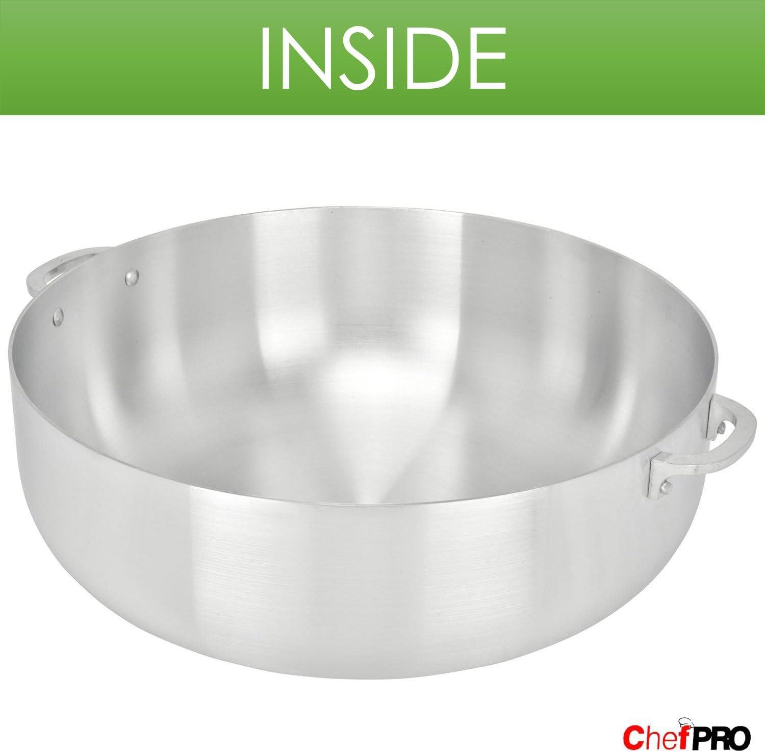 Chef PRO Commercial Grade Aluminum Caldero Stock Pot, 3.8 Quarts