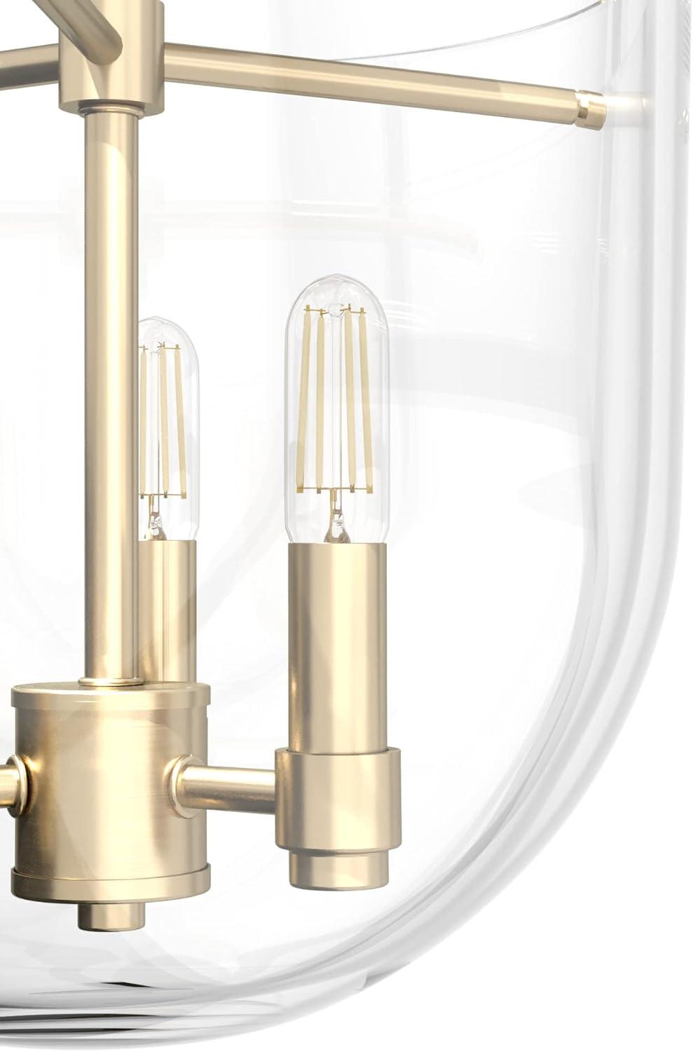 Hunter Sacha Natural Iron 3 Light Flush Mount Ceiling Light Fixture