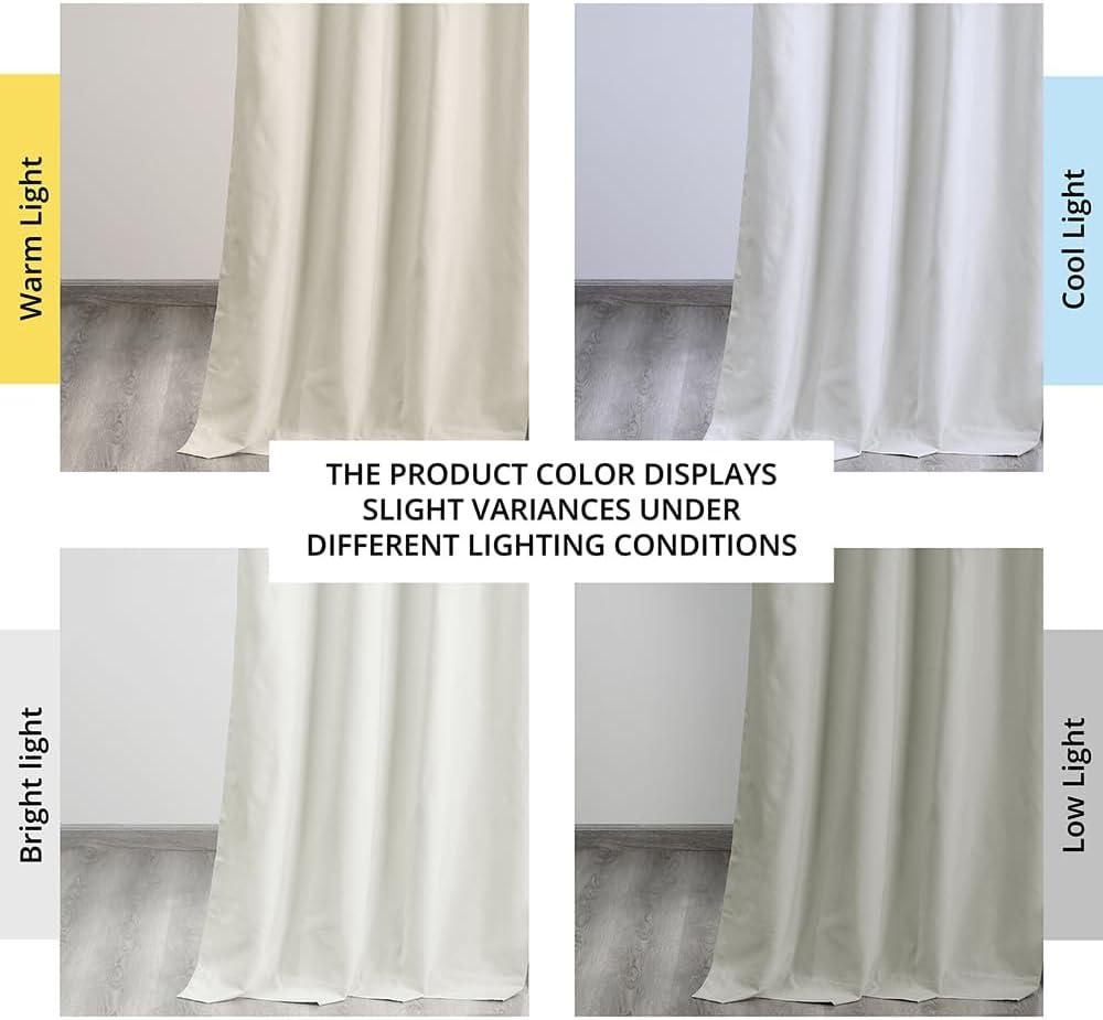 Starlight Off White 84-Inch Thermal Linen Blackout Curtain