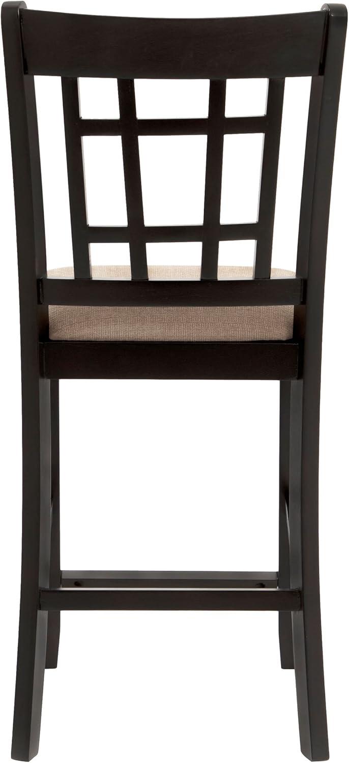 Coaster Lavon Wood Lattice Back Counter Stool in Espresso