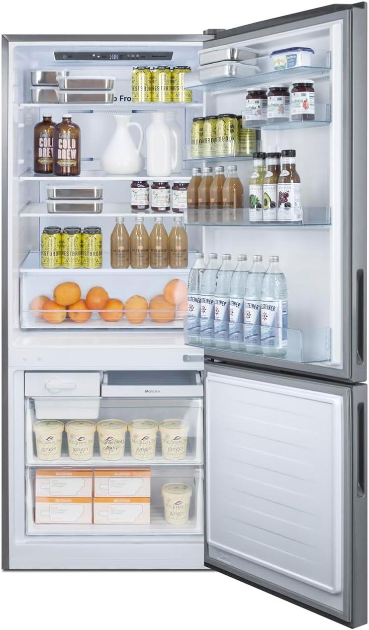 Summit Appliance 28" 14.6 Cubic Feet Energy Star Bottom Freezer Refrigerator