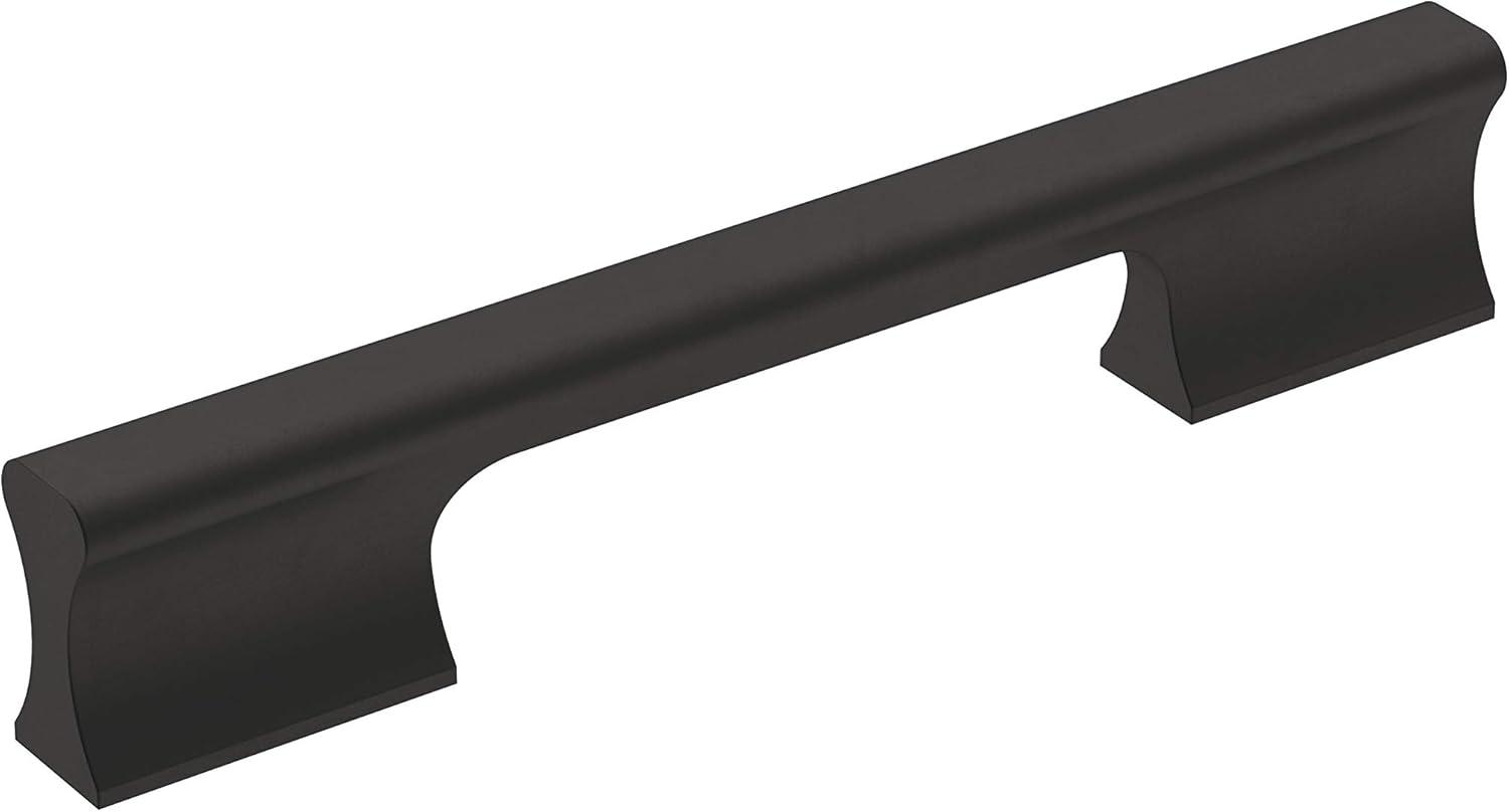 Amerock Status 5-1/16 inch (128mm) Center-to-Center Matte Black Cabinet Pull