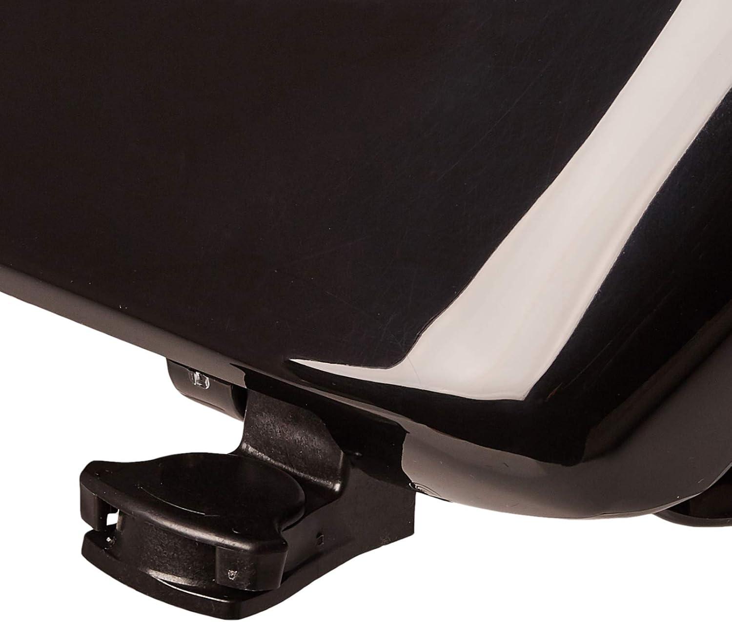 BEMIS 1200SLOWT 047 Elongated Closed Front Toilet Seat,Black, With Cover, Plastic, Black
