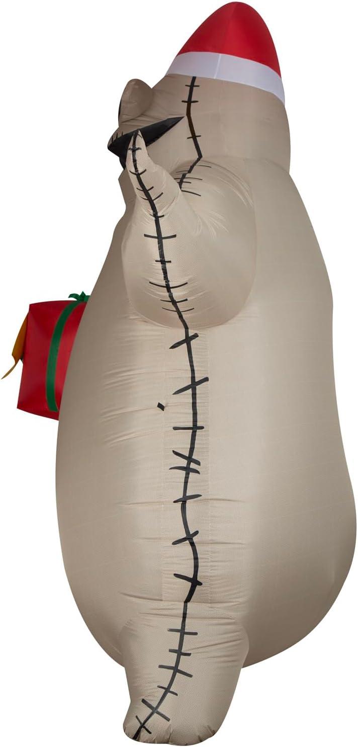 Gemmy Giant Airblown Inflatable Oogie Boogie with Present for Lock, Shock and Barrel, 10.5 ft Tall