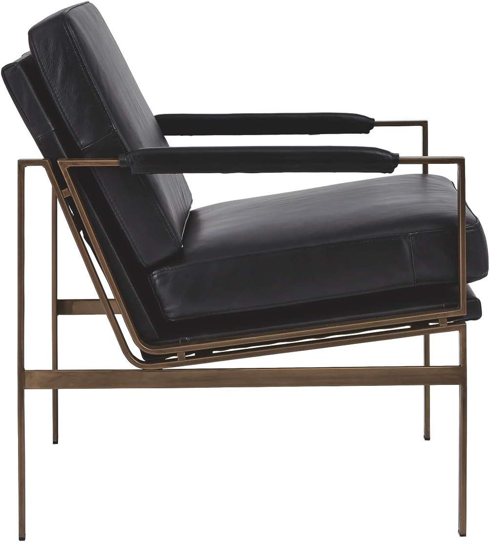 Signature Design by Ashley Contemporary Puckman Accent Chair  Black