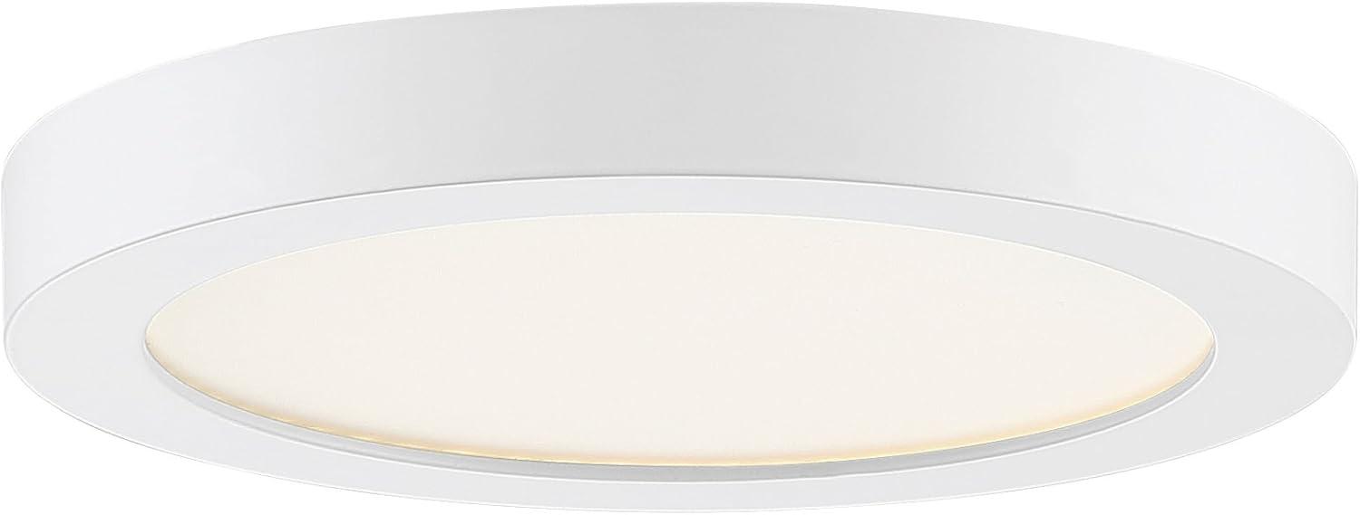 WIixle OST1708W Outskirt Modern Super Flush Mount Ceiling Lighting, 1-Light, LED 12 Watts, Fresco (1" H x 8" W)