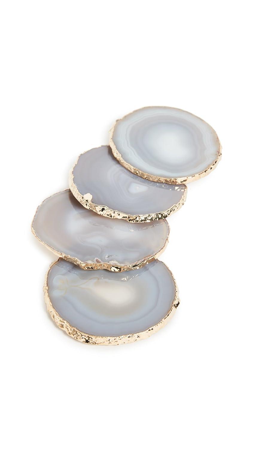 ANNA New York Gemstones Agate 4 Piece Coaster Set