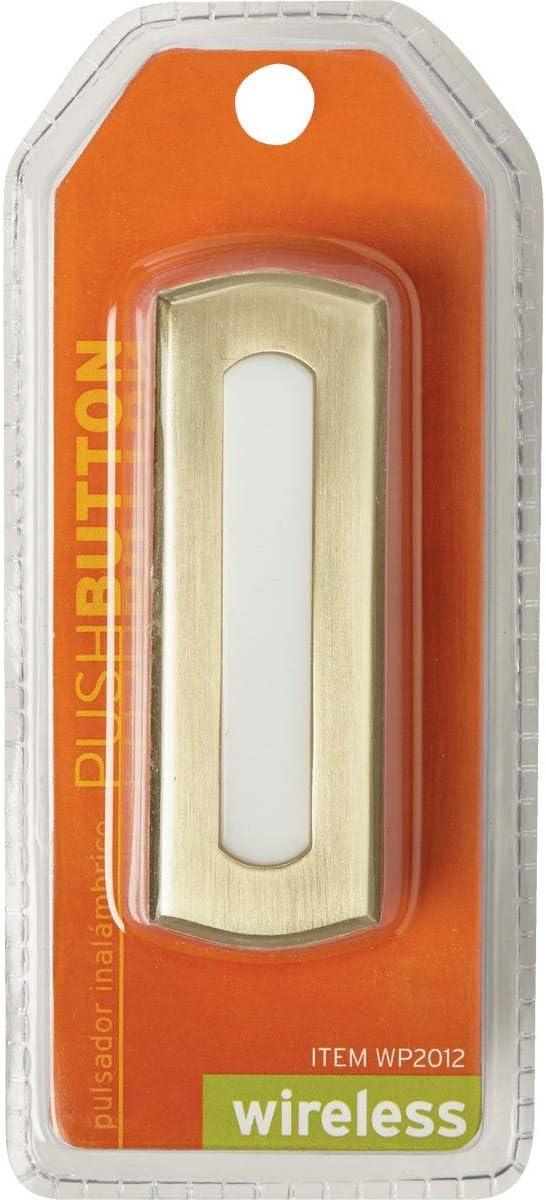 IQ America WP2012 Wireless Doorbell Pushbutton Replacement Colonial Style Non-lighted Pol Brass